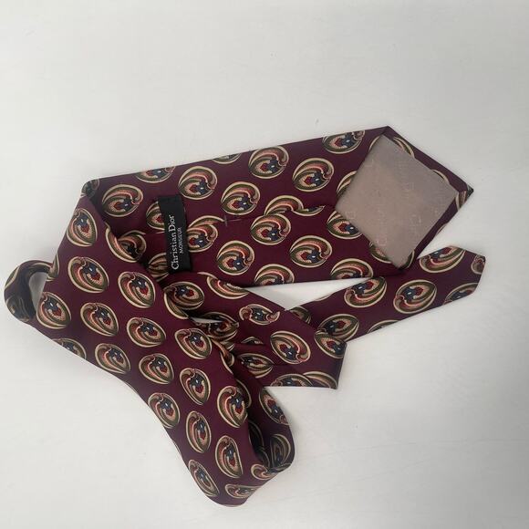 CHRISTIAN DIOR Tie Vintage Designer Luxury Italy Office Business Professional - Picture 6 of 13
